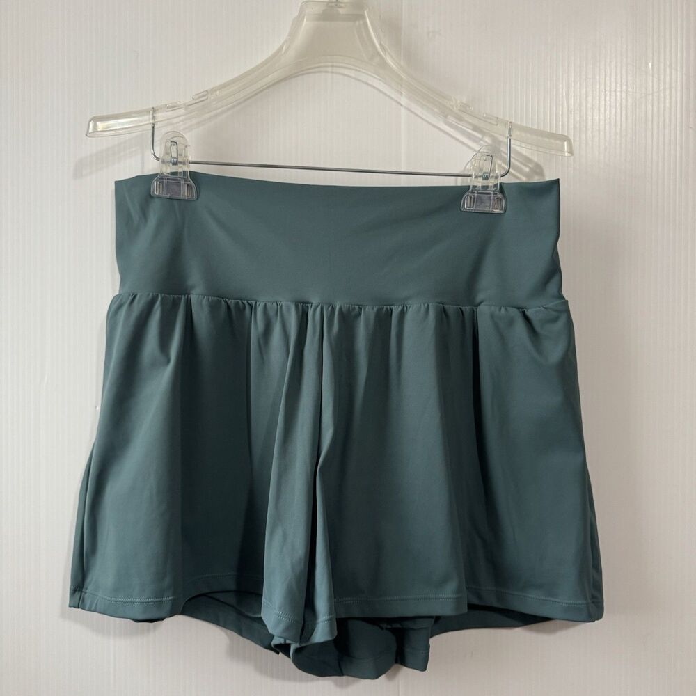 NEW HALARA 1X SoftlyZero Airy High Waisted 2-in-1 InstantCool Yoga Green